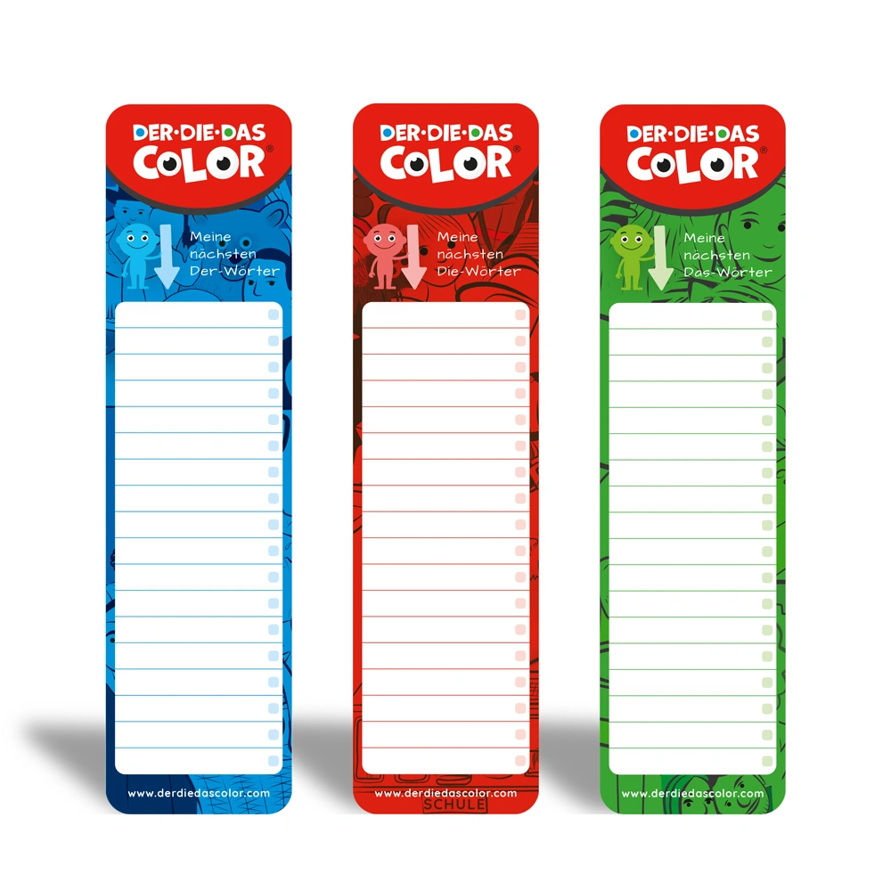 DER DIE DAS COLOR® Lerne die deutschen Artikel farbvisuell und superschnell!